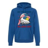 Merica Freedom Funny Eagle Mullet American Labor Day Gift Premium Hoodie