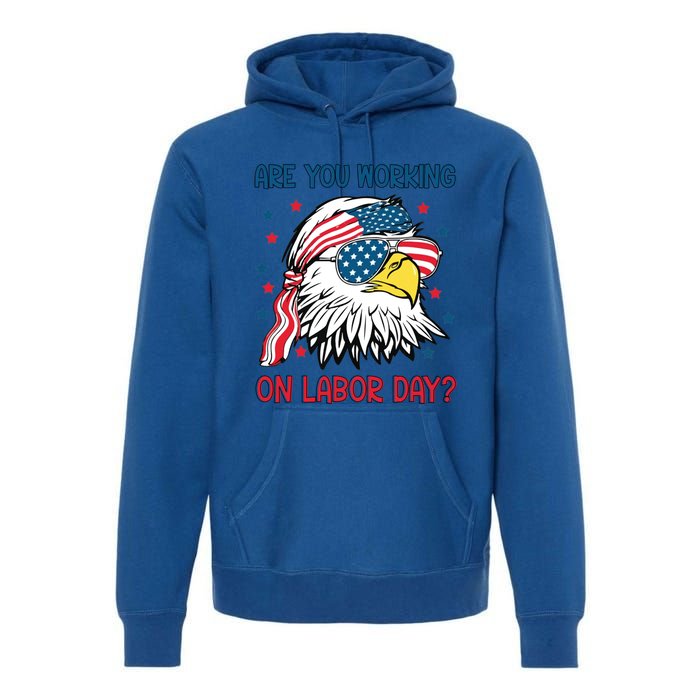 Merica Freedom Funny Eagle Mullet American Labor Day Gift Premium Hoodie