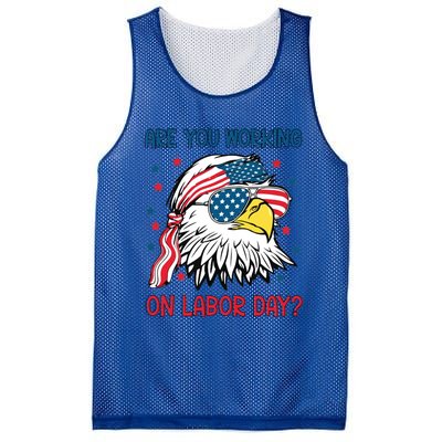 Merica Freedom Funny Eagle Mullet American Labor Day Gift Mesh Reversible Basketball Jersey Tank