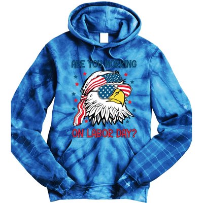 Merica Freedom Funny Eagle Mullet American Labor Day Gift Tie Dye Hoodie