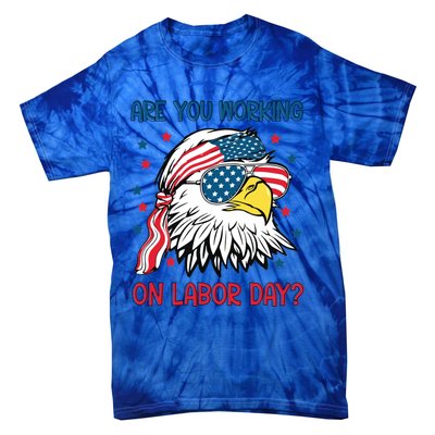 Merica Freedom Funny Eagle Mullet American Labor Day Gift Tie-Dye T-Shirt