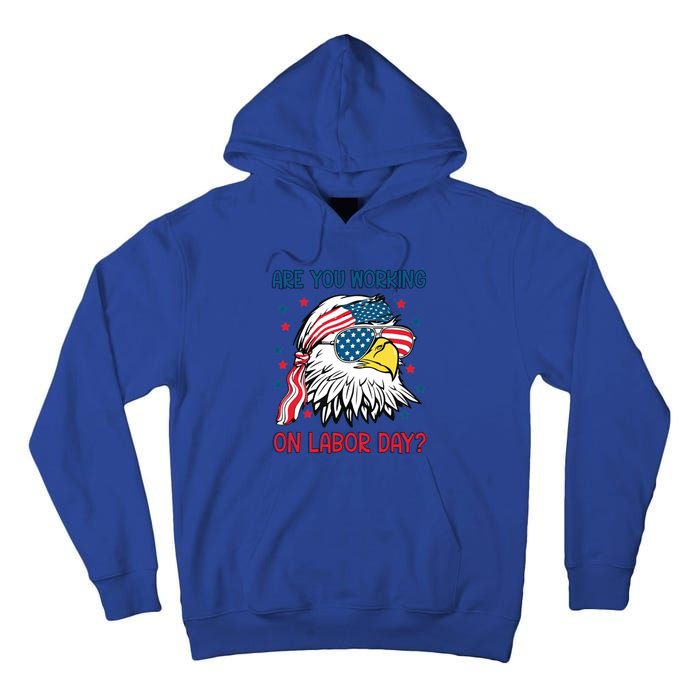 Merica Freedom Funny Eagle Mullet American Labor Day Gift Tall Hoodie