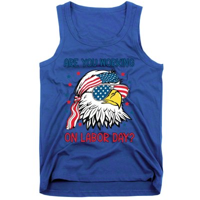 Merica Freedom Funny Eagle Mullet American Labor Day Gift Tank Top