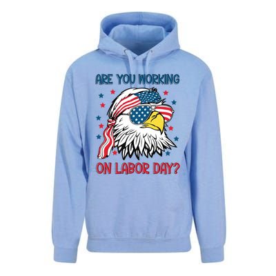 Merica Freedom Funny Eagle Mullet American Labor Day Gift Unisex Surf Hoodie