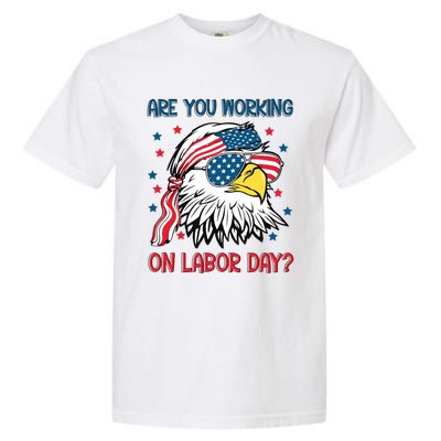 Merica Freedom Funny Eagle Mullet American Labor Day Gift Garment-Dyed Heavyweight T-Shirt