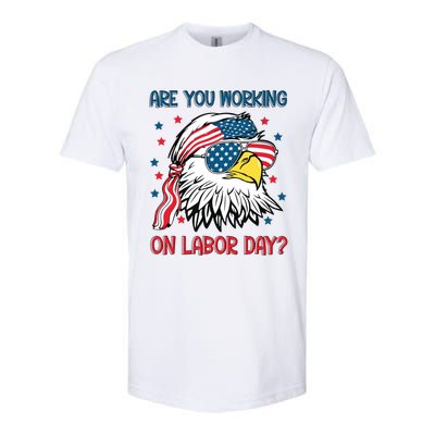 Merica Freedom Funny Eagle Mullet American Labor Day Gift Softstyle CVC T-Shirt