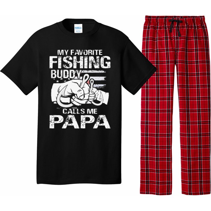 My Favorite Fishing Buddy Calls Me Papa Pajama Set