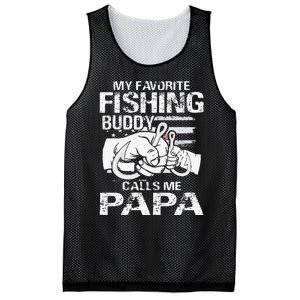 My Favorite Fishing Buddy Calls Me Papa Mesh Reversible Basketball Jersey Tank