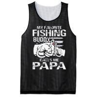 My Favorite Fishing Buddy Calls Me Papa Mesh Reversible Basketball Jersey Tank