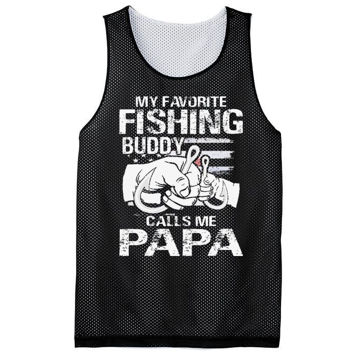 My Favorite Fishing Buddy Calls Me Papa Mesh Reversible Basketball Jersey Tank