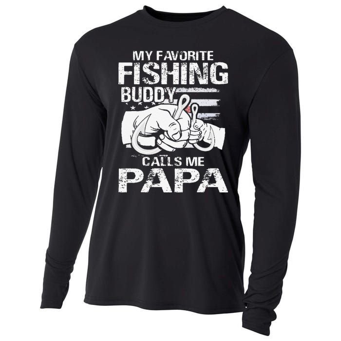 My Favorite Fishing Buddy Calls Me Papa Cooling Performance Long Sleeve Crew