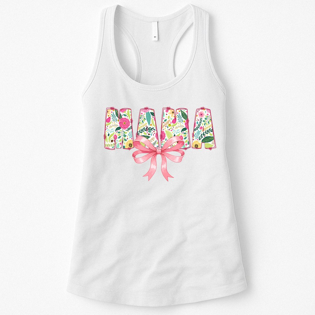 Mama Floral Flower Family Matching Mother's Day Mom Womens Tank Top