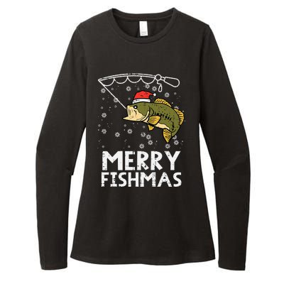 Merry Fishmas Fish Fishing Xmas Christmas Dad Womens CVC Long Sleeve Shirt