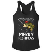 Merry Fishmas Fish Fishing Xmas Christmas Dad Ladies PosiCharge Competitor Racerback Tank