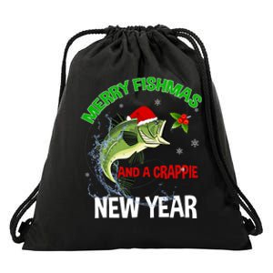 Merry Fishmas Fish Fishing Fisherman Christmas Xmas Pajama Drawstring Bag