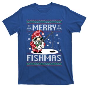 Merry Fishmas Fishing Gnome Christmas Santa Fisher Cool Gift T-Shirt