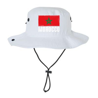 Morocco Flag Football Vintage Fan Soccer Team Pride Gift Legacy Cool Fit Booney Bucket Hat