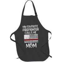 My Favorite Firefighter Calls Me Mom Thin Red Line Gift Apron