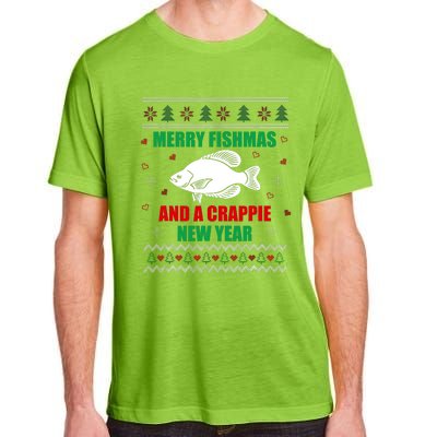 Merry Fishmas Fish Fishing Fisherman Ugly Christmas Xmas Adult ChromaSoft Performance T-Shirt