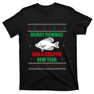 Merry Fishmas Fish Fishing Fisherman Ugly Christmas Xmas T-Shirt