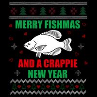 Merry Fishmas Fish Fishing Fisherman Ugly Christmas Xmas Button
