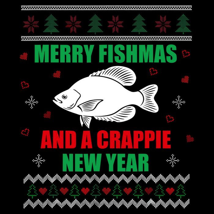 Merry Fishmas Fish Fishing Fisherman Ugly Christmas Xmas Button