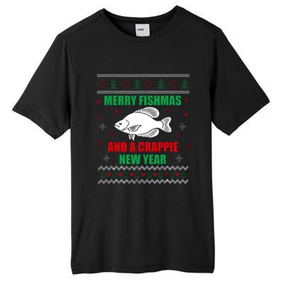 Merry Fishmas Fish Fishing Fisherman Ugly Christmas Xmas Tall Fusion ChromaSoft Performance T-Shirt