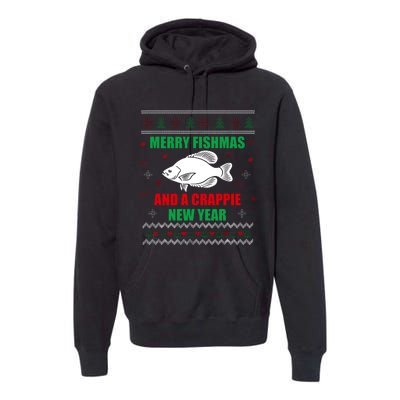 Merry Fishmas Fish Fishing Fisherman Ugly Christmas Xmas Premium Hoodie