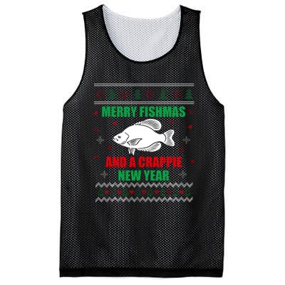 Merry Fishmas Fish Fishing Fisherman Ugly Christmas Xmas Mesh Reversible Basketball Jersey Tank