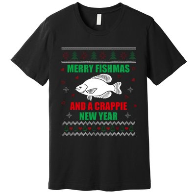 Merry Fishmas Fish Fishing Fisherman Ugly Christmas Xmas Premium T-Shirt