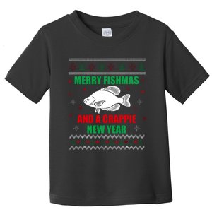 Merry Fishmas Fish Fishing Fisherman Ugly Christmas Xmas Toddler T-Shirt