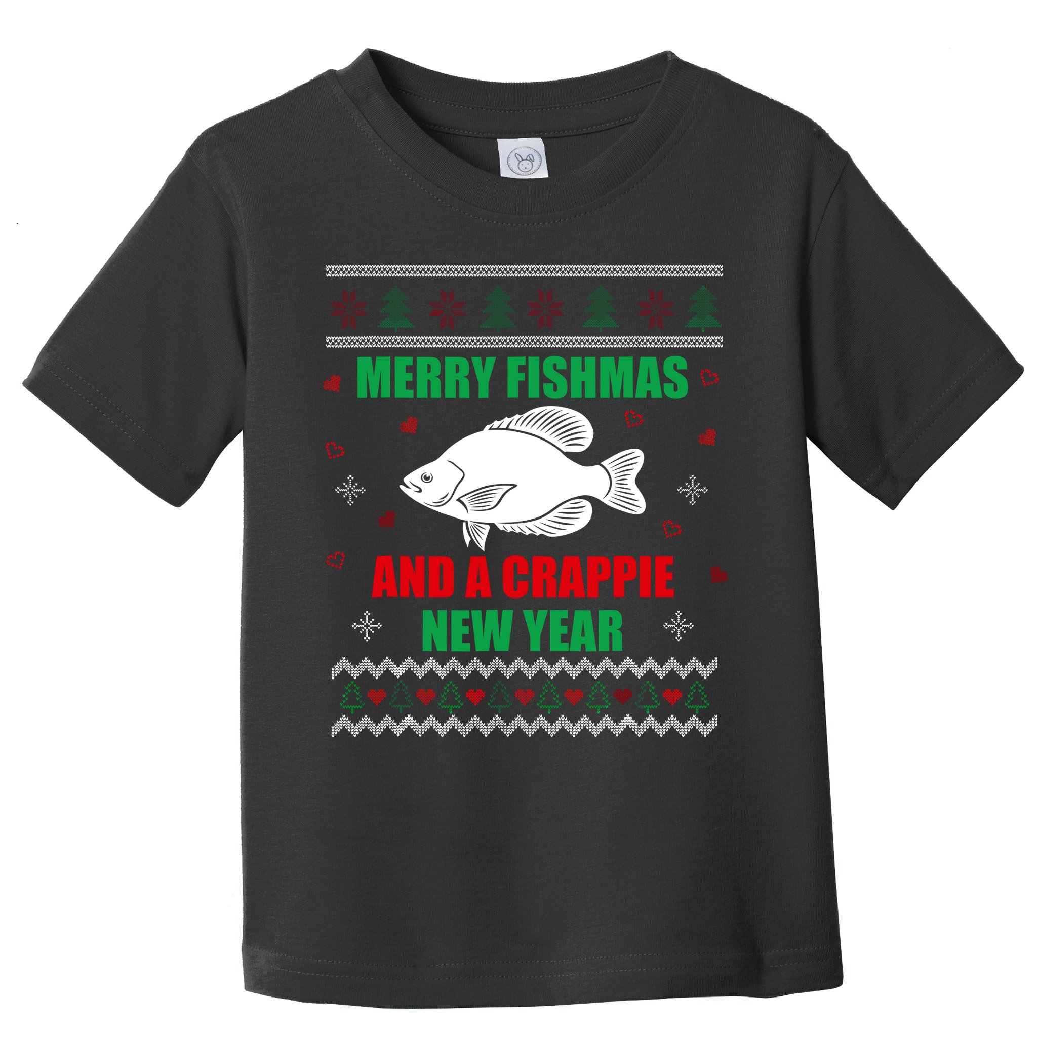Merry Fishmas Fish Fishing Fisherman Ugly Christmas Xmas Toddler T-Shirt