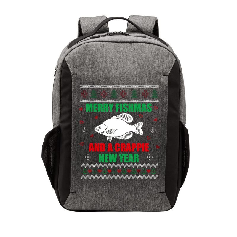 Merry Fishmas Fish Fishing Fisherman Ugly Christmas Xmas Vector Backpack