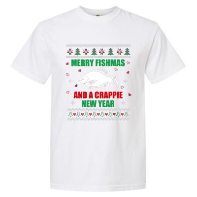 Merry Fishmas Fish Fishing Fisherman Ugly Christmas Xmas Garment-Dyed Heavyweight T-Shirt