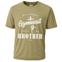 My Favorite Gymnast Calls Me Brother BDay Family Party Cooling Performance Crew T-Shirt