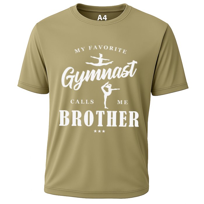 My Favorite Gymnast Calls Me Brother BDay Family Party Cooling Performance Crew T-Shirt