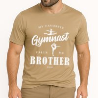 My Favorite Gymnast Calls Me Brother BDay Family Party Cooling Performance Crew T-Shirt