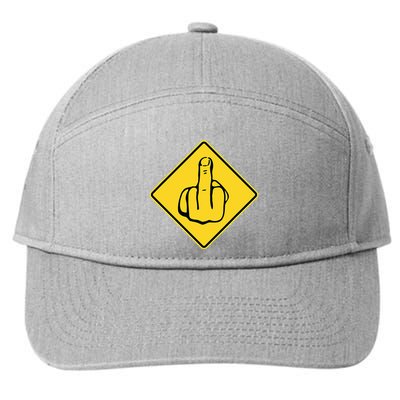 Middle Finger Gift Flipping The Bird Rude Insult Swearing 7-Panel Snapback Hat