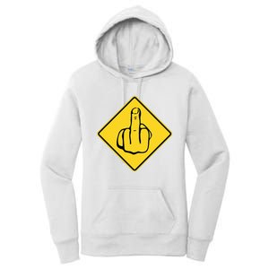 Middle Finger Gift Flipping The Bird Rude Insult Swearing Women's Pullover Hoodie