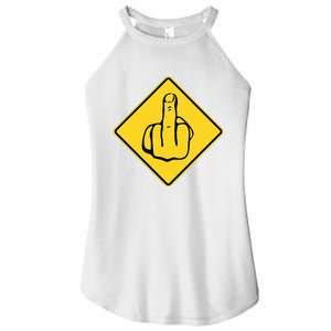 Middle Finger Gift Flipping The Bird Rude Insult Swearing Women's Perfect Tri Rocker Tank