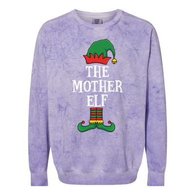 Matching Family Group Funny IM The Mother Elf Christmas Gift Colorblast Crewneck Sweatshirt