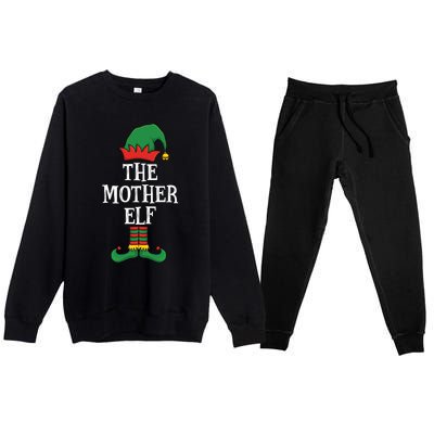 Matching Family Group Funny IM The Mother Elf Christmas Gift Premium Crewneck Sweatsuit Set