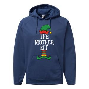 Matching Family Group Funny IM The Mother Elf Christmas Gift Performance Fleece Hoodie