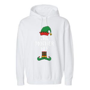 Matching Family Group Funny IM The Mother Elf Christmas Gift Garment-Dyed Fleece Hoodie