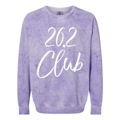 Marathon Finisher Gift For Runners Running Gear 26 2 Club Gift Colorblast Crewneck Sweatshirt