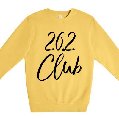 Marathon Finisher Gift For Runners Running Gear 26 2 Club Gift Premium Crewneck Sweatshirt