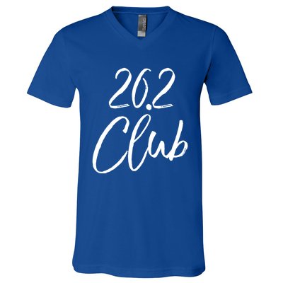 Marathon Finisher Gift For Runners Running Gear 26 2 Club Gift V-Neck T-Shirt