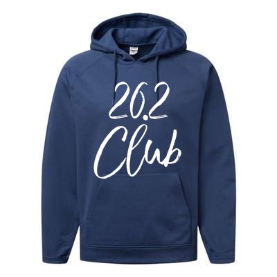 Marathon Finisher Gift For Runners Running Gear 26 2 Club Gift Performance Fleece Hoodie