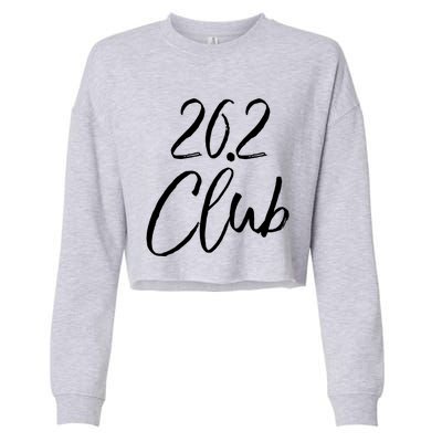 Marathon Finisher Gift For Runners Running Gear 26 2 Club Gift Cropped Pullover Crew