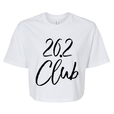 Marathon Finisher Gift For Runners Running Gear 26 2 Club Gift Bella+Canvas Jersey Crop Tee